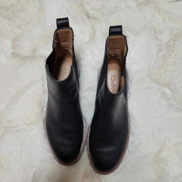 MADEWELL The Citywalk Lugsole Chelsea Boot In Leather Black Size 6 - Picture 9 of 11